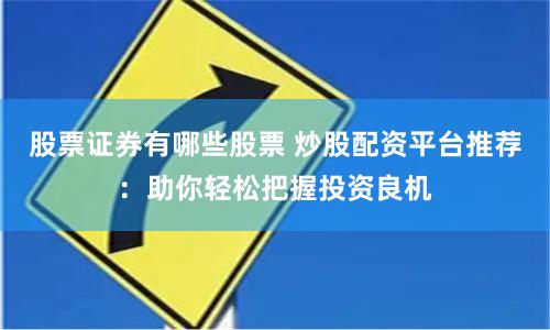 股票证券有哪些股票 炒股配资平台推荐：助你轻松把握投资良机